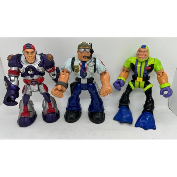 Rescue Heroes Action Figures Lot Of 3 - Matt Medic Jake Justice Gil Gripper - Fi - Picture 1 of 10